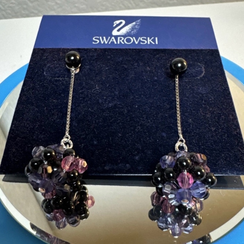 Authentic Swarovski Blossom Dangle Drop Jacket Earrings, 864515. BNIB. RARE.